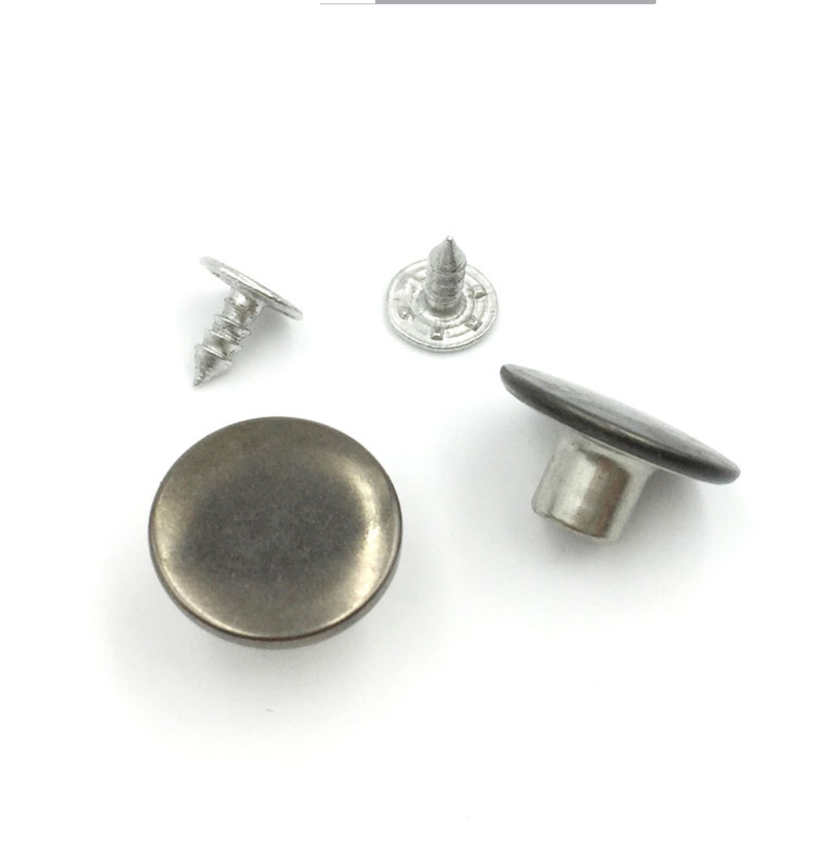 PLAIN SHEET BUTTON Antique Silver